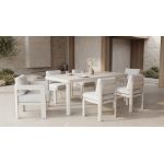 Комплект садових стільців (4 шт. з підлокітниками + 2 шт. без підлокітників) "Сохо" ODSC-5 білий пісок + кремовий