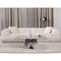 Журнальный стол "Лунарио" айвори оникс + айвори