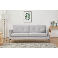 Софа раскладная "Амели" платиновая + серебро