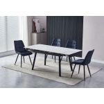 Керамічний стіл TM-88-1 вайт клауд + чорний Vetro (Ветро)