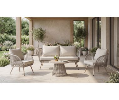Комплект садових меблів "Капрі" ODS-1 дрифтвуд грей + айворі