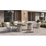 Стол садовый "Портофино" ODT-25  дрифтвуд грей + айвори