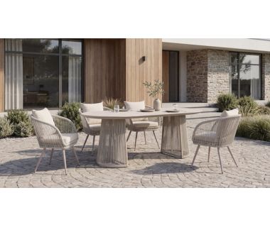 Стіл садовий "Портофіно" ODT-25 дрифтвуд грей + айворі