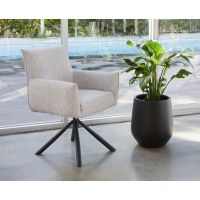 Стілець поворотний R-90 світло-сірий + чорний