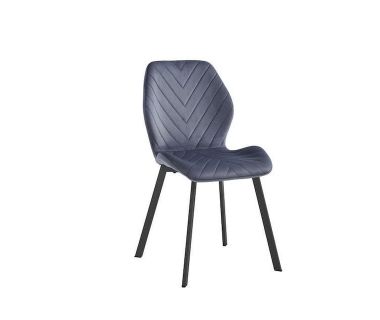 Стілець N-54 темно-сірий велюр + чорний