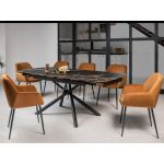 Керамический стол Пино TML-1200-1 пьер блэк + черный VETRO (Ветро)