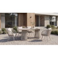 Стіл садовий "Портофіно" ODT-25 дрифтвуд грей + айворі