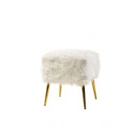 Пуф "Альпака" білий + золото