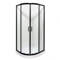 Душевая кабина Mira black 8015N Bl 90x90x205 мелкий поддон