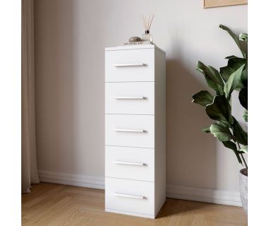 Комод 5 ящиків М-ЗОН Джеко 300 Німфея Альба (білий) (MZN-031016)