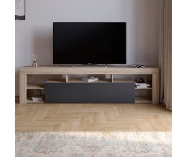 Тумба під телевізор із 5 полицями М-ЗОН Джеко 200 Сонома/Антрацит (MZN-031039)