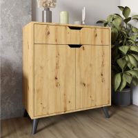 Комод у вітальню із чорними ніжками М-ЗОН Борн 750 Дуб Артизан (MZN-031048)