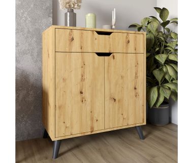 Комод у вітальню із чорними ніжками М-ЗОН Борн 750 Дуб Артизан (MZN-031048)