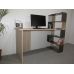 Cтол компьютерный с полками М-ЗОН Джеко 1416P правый Сонома/Нимфея Альба (белый) (MZN-031029)
