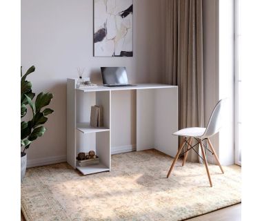 Cтіл комп'ютерний з 2 полицями М-ЗОН Джеко 1200/12 Німфея Альба (білий) (MZN-031019)