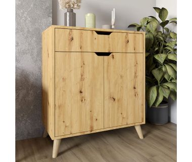 Комод у вітальню з ніжками у кольорі Горіх світлий М-ЗОН Борн 750 Дуб Артизан (MZN-031044)