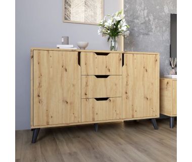 Комод у вітальню із чорними ніжками М-ЗОН Борн 1200 Дуб артизан (MZN-031090)