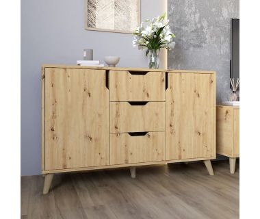 Комод у вітальню з ніжками у кольорі Горіх світлий М-ЗОН Борн 1200 Дуб артизан (MZN-031091)