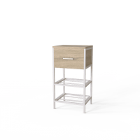 Тумба Ferrumon Art In Head белый металл + дуб Сонома