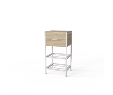 Тумба Ferrumon Art In Head білий метал + дуб сонома Тумба Ferrumon Art In Head білий метал + дуб сонома