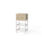 Тумба Ferrumon Art In Head білий метал + дуб сонома