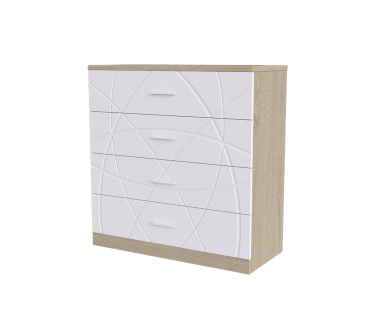 Комод Loretto Art In Head дуб сонома + білий супермат