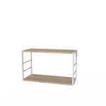 Полиця книжкова 2 Ferrumon Art In Head білий метал + дуб сонома