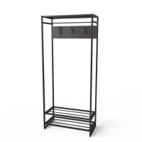 Вешалка Трелис 10 Ferrumon Art In Head черный металл + венге