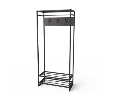 Вішалка Треліс 10 Ferrumon Art In Head чорний метал + венге Вішалка Треліс 10 Ferrumon Art In Head чорний метал + венге