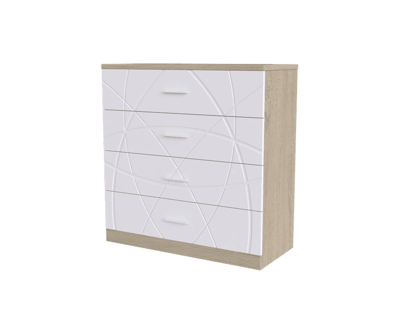 Комод Loretto Art In Head дуб Сонома + белый супермат в интернет-магазине "Мебли Даром"
