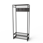 Вішалка Треліс 10 Ferrumon Art In Head чорний метал + венге