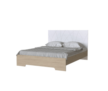 Кровать 1,6 Loretto с деревянным вкладом Art In Head дуб Сонома + белый супермат Кровать 1,6 Loretto с деревянным вкладом Art In Head дуб Сонома + белый супермат