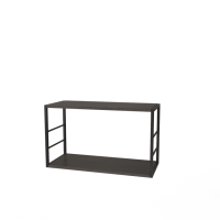 Полиця книжкова 2 Ferrumon Art In Head чорний метал + венге