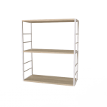 Полиця книжкова 3 Ferrumon Art In Head білий метал + дуб сонома