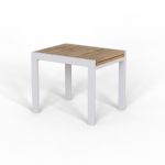 Стол-трансформер Kors Art In Head дуб тахо + белые ноги (101010111)