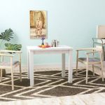 Стіл-трансформер Dinner Art In Head аляска структурна + білі ноги 