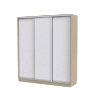 Шкаф-купе Loretto Art In Head дуб Сонома + белый супермат 