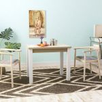 Стол-трансформер Dinner Art In Head дуб Сонома + белые ноги (101010608)