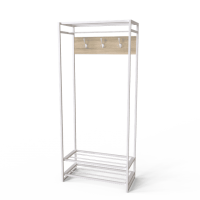 Вішалка Треліс 10 Ferrumon Art In Head білий метал + дуб сонома