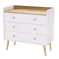 Комод 3 скандинавский Asgard Art In Head белый на ножках