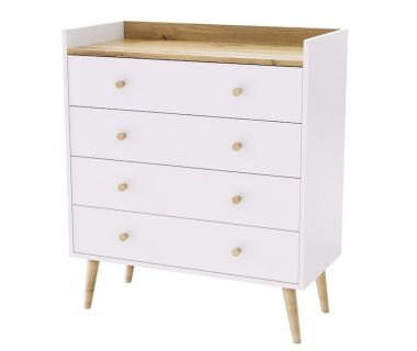 Комод скандинавский 4 Asgard Art In Head белый