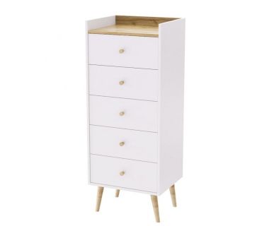 Комод скандинавский 5 Asgard Art In Head белый