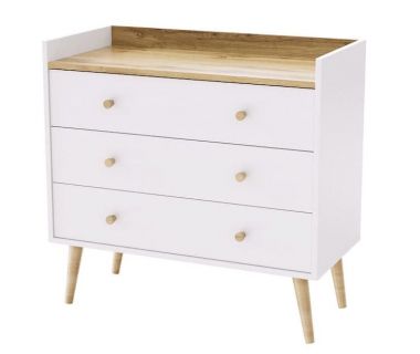 Комод 3 скандинавский Asgard Art In Head белый на ножках