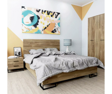 Кровать 1,2 Ascet Art In Head дуб Барокко в стиле лофт
