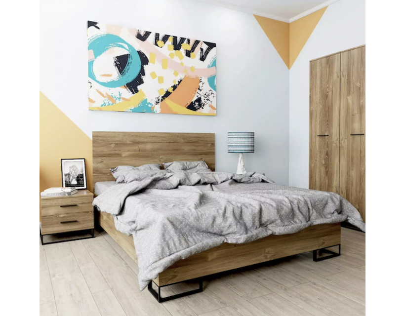 Ліжко 1,4 Ascet Art In Head дуб Бароко