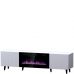 PAFOS 180 EF CAMA MEBLE Тумба ТВ білий/чорний камін
