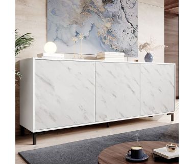 MARMO 200 3D CAMA MEBLE Комод белый/белый мрамор MARMO 200 3D CAMA MEBLE Комод белый/белый мрамор
