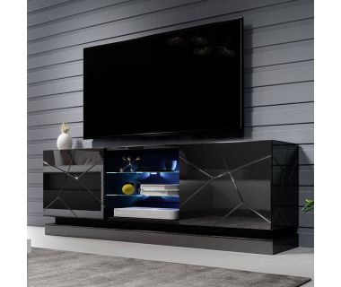 QIU 160 CAMA MEBLE Тумба ТВ чорний глянець