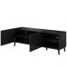 ABETO 150 CAMA MEBLE Тумба ТВ черный/черный глянец/золотые металлические ножки