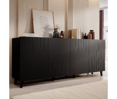 BARI 200 4D CAMA MEBLE Комод черный BARI 200 4D CAMA MEBLE Комод черный